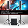 Pack Sonorisation DJ complet BM SONIC BMS-15-SLIM-BT, 1200W Enceintes satellites, SUB 38cm USB/Bluetooth, Supports Câbles, Micro