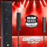 Pack Sonorisation DJ complet BM SONIC BMS-15-SLIM-BT, 1200W Enceintes satellites, SUB 38cm USB/Bluetooth, Supports Câbles, Micro