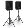 Paire d'enceinte passives Ibiza Sound XTK8-MKII - 8”/20cm 2x200W - Sono DJ Bass reflex à 2 voies - Supports pieds inclus