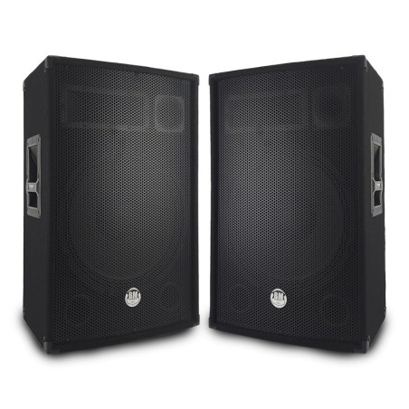 Paire d'enceinte passive BM SONIC BMS-15 - Sono Bass Reflex Trapézoïdal à 3 voies 15"/38cm - 2 x 700W