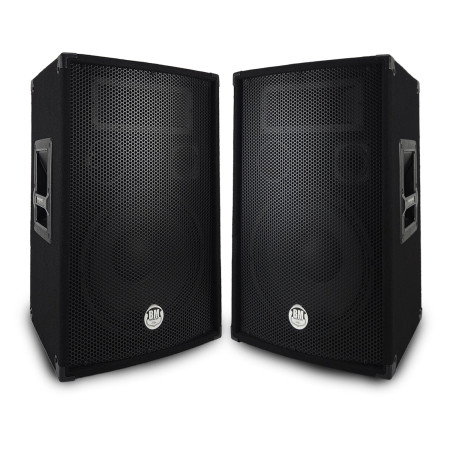 Paire d'enceintes Sono Bass Reflex Trapézoïdal à 3 voies 12"/30cm - 2 x 600W - BM SONIC BMS-12
