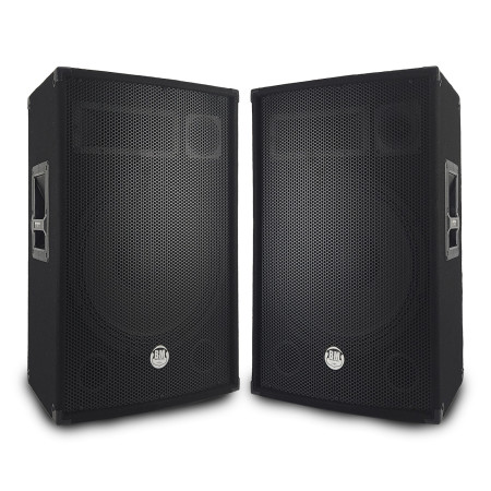 Paire d'enceintes Sono Bass Reflex Trapézoïdal à 3 voies 15"/38cm - 2 x 700W - BM SONIC BMS-15