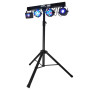 Pack Sono 3200W BM SONIC Amplificateur 1000W, Paire d'Enceintes 2x400W, Table de Mixage, Portique + 48 effets lumières EUPHORIA