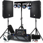 Pack Sono BM SONIC Amplificateur 3000W, Enceintes Passives 2x700W, Table de Mixage, Portiques 8 Lumières Xperformer