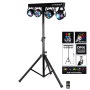Pack Sono BM SONIC Amplificateur 3000W, Enceintes Passives 2x700W, Table de Mixage, Portiques 8 Lumières Xperformer