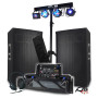 Pack Sono BM SONIC : Amplificateur 3000W, Enceintes Passives 2x700W, Table de Mixage, Euphoria Portiques + 48 effets lumière