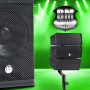 Pack Sono DJ 1000W complet BM SONIC BMS-12-ARRAY-BT Enceintes +SUB 31cm USB/Bluetooth, Câbles, Eclairage LED Bar Salle des fêtes