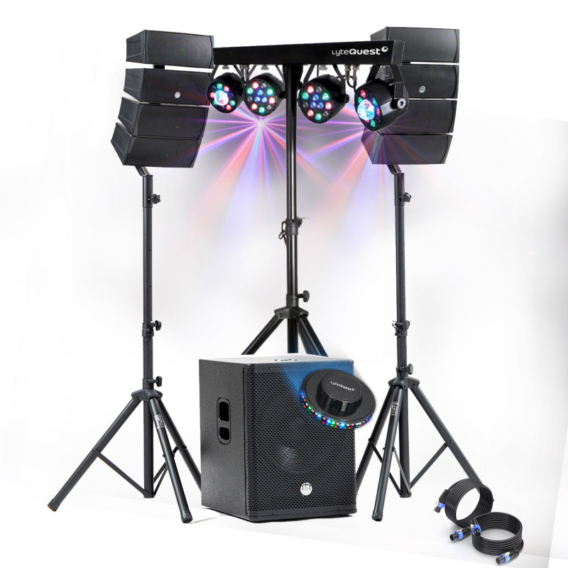 Pack Sono DJ Complet BM Bmsonic 1200W – Caisson 15” + 2 Satellites – Bluetooth, USB, SD – Idéal Fêtes & Animations - 3