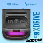 Enceinte Active Sonorisation NGS WILDSPACE3 - 4000W, Bluetooth, USB/AUX IN, Lumière LED, TWS, Double Subwoofer 10 "- Soirée