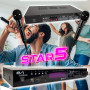 Colonnes Son HIFI Pack KARAOKE EVIDENCE ACOUSTICS STAR5 - 1000W PMPO, Ampli stéréo 2x50W, USB Bluetooth, FM, 2 Micros inclus