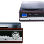Platine vinyle Camry CR1113 33/45/78 RPM - avec radio - Haut-parleur intégré - Fonction horloge et minuterie