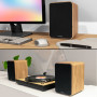 Enceintes de bibliothèque, Caisson Bois COSY - 100W - Thomson WS602DUO - Bluetooth 5.0, Entrée optique câble inclus