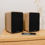 Enceintes de bibliothèque, Caisson Bois COSY - 100W - Thomson WS602DUO - Bluetooth 5.0, Entrée optique câble inclus