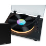 Tourne Disque 33/45/78 tours Bluetooth avec Plateau Lumineux LED - Big Ben PARTYBTTDLIGHT, avec Enceintes Thomson Bois 50W
