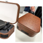 Platine vinyle portable 33,45,78 trs, multifonction Bluetooth rétro Inovalley TD14, Fonction encoding, Port USB 2.0, Cuir marron