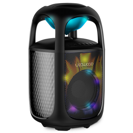 Enceinte Autonome LEDWOOD DROP300, Effet LED RVB, 300W, Bluetooth 5.3 USB, son 360°, X-Bass, Projection IPX5, Câble USB-C