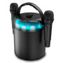 Enceinte Autonome Ledwood PLAYKARAOKE 120W, LED RVB, Bluetooth USB, 2 Micros sans fil, Effets Vocaux, Compatible TV Connectée