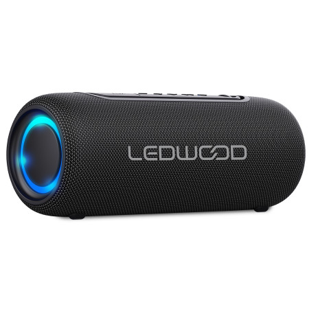 Enceinte Hifi Autonome 100W Ledwood XS100, Effet LED, Buetooth USB, TWS, IPX5, Assistant Vocal, 10W RMS, Batterie 2000mAh