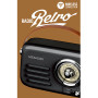 Radio Rétro portable Ledwood ALMA, FM, Bluetooth 5.3 Entrée USB, Puissance 3W - Batterie 3,7V-1500mAh - Retro Vintage - Noir