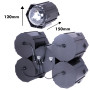 Jeu de Lumière FXLab G017KG - Effet à 4 Cristal LED - Lampe de scène/fêt, multicolore avec contrôleur son/lumière intégré