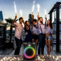 Enceinte Sono Autonome sur batterie à LED - Pickering SOUNDKUB160 - 160W, Bluetooth USB RADIO FM, Effet STROBE, Micro Karaoké