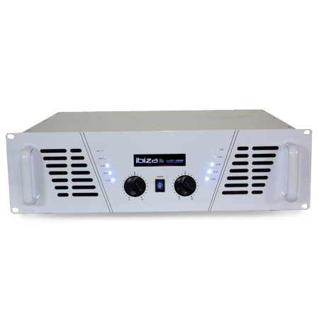 Amplificateur de sonorisation DJ - 2 x800W - Ibiza Sound AMP1000-WH - Finition blanc