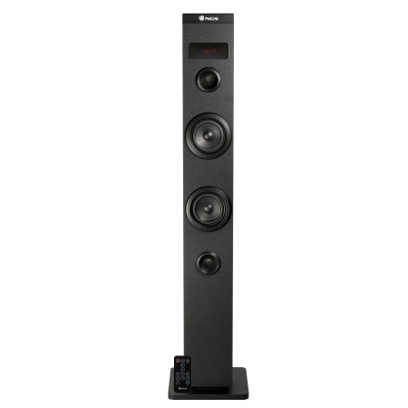 Tour de Son Bluetooth 50W NGS SKYCHARM avec Télécommande, Entrée Optique, USB, Radio FM et AUX in (Couleur Noir)