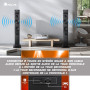 Tour de Son Bluetooth 50W NGS SKYCHARM avec Télécommande, Entrée Optique, USB, Radio FM et AUX in (Couleur Noir)