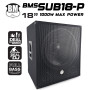 Caisson de basse Subwoofer 18" passif BM SONIC BMS-SUB18-P - 1000W Max - Boomer 46cm - Speakon + Jack 6,3 mm + fiche Bananes