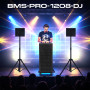 Pack Sonorisation complet BM SONIC BMS-PRO1208-DJ 2000W SUB AMPLIFIE 700W RMS +2x SAT 150W, 2x Bluetooth, 2x USB, Optique AUX FM