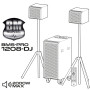 Pack Sonorisation complet BM SONIC BMS-PRO1208-DJ 2000W SUB AMPLIFIE 700W RMS +2x SAT 150W, 2x Bluetooth, 2x USB, Optique AUX FM