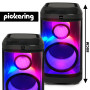 Système Sonorisation Pickering PKG2760, 2 enceintes 2 voies 30cm 12" avec Effets LED Ampli 2x760W Bluetooth USB Optique RADIO FM