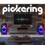 Système Sonorisation Pickering PKG2760, 2 enceintes 2 voies 30cm 12" avec Effets LED Ampli 2x760W Bluetooth USB Optique RADIO FM