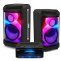 Système Sonorisation Pickering PKG2760, 2 enceintes 2 voies 30cm 12" avec Effets LED Ampli 2x760W Bluetooth USB Optique RADIO FM