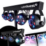 Pack Sono 300W Bm Sonic BMS-DJ300-USB-BT Initiation DJ Enceintes Ampli Table de Mixage Bluetooth, Kit d'éclairage Xperformer LED