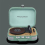 Platine vinyle stéréo Muse MT201-WW, 33/45/78 Trs, Enceintes intégrées Bluetooth USB lecture/Encodage SD/AUX - Vert pastel clair