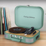 Platine vinyle stéréo Muse MT201-WW, 33/45/78 Trs, Enceintes intégrées Bluetooth USB lecture/Encodage SD/AUX - Vert pastel clair