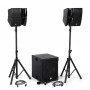 Pack Kit Sonorisation 1200W DJ complet BM SONIC BMS15-HORN , Enceintes satellites, Caisson 38cm USB/Bluetooth, Supports Câbles
