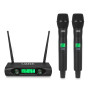 Ensemble microphones récepteur UHF Lone Audio LA-MIC102 double canaux avec 2 microphones à main - 500MHz -700MHz