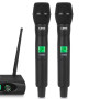 Ensemble microphones récepteur UHF Lone Audio LA-MIC102 double canaux avec 2 microphones à main - 500MHz -700MHz