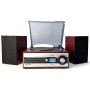 Chaîne Hifi Tourne Disque Vinyle Inovalley CH14E 80W, Cd, Bluetooth, FM et USB + Télécommande