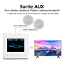 amplificateur mural noir Bluetooth 4 x 25W TFT couleur USB , SD, entrée aux