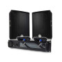 Pack Sono DJ BM SONIC Amplificateur 1000W, Paire d'Enceintes 8 pouces , Câbles, table de mixage 2 micro sans fils ,BT /USB