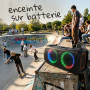Enceinte portable Bluetooth V5.2 INOVALLEY sur batterie HP360 400 W Noir radio USB carte sd