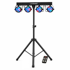 Pack Portique Jeux de lumières LyteQuest PACK-EOS PAR ASTRO DMX 18 Programmes Télécommande 2 Sacs de transport