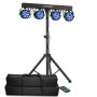 Pack Portique Jeux de lumières LyteQuest PACK-EOS PAR ASTRO DMX 18 Programmes Télécommande 2 Sacs de transport
