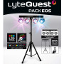 Pack Portique Jeux de lumières LyteQuest PACK-EOS PAR ASTRO DMX 18 Programmes Télécommande 2 Sacs de transport