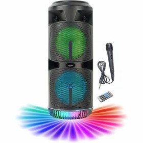 inovalley Enceinte Bluetooth sans fil 450W karaoké USB tuner FM LED noir KA03-XXL