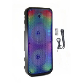 Enceinte Karaoké Lumineuse - Inovalley - Ka25-fire - Bluetooth V5.0 - 64 Cm - 850 W - Noir- USB - télécommande