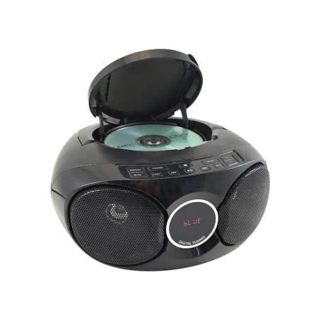 Boombox R204 Radio CD MP3, Bluetooth, USB, radio FM Noir avec poignée portable secteur ou piles